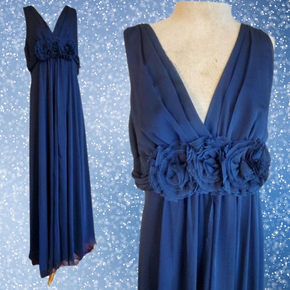 Adrianna Papell Size 14 Navy Dress NWT